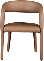 Sylvester Vegan Leather Upholstered Dining Chair in Brown - 987Brown-C