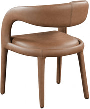 Sylvester Vegan Leather Upholstered Dining Chair in Brown - 987Brown-C