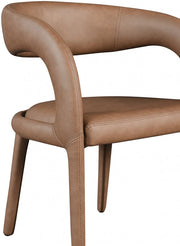 Sylvester Vegan Leather Upholstered Dining Chair in Brown - 987Brown-C