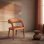 Sylvester Vegan Leather Upholstered Dining Chair in Cognac - 987Cognac-C