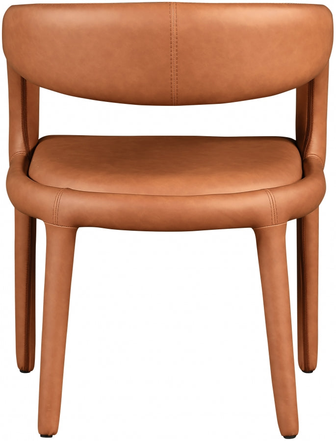 Sylvester Vegan Leather Upholstered Dining Chair in Cognac - 987Cognac-C