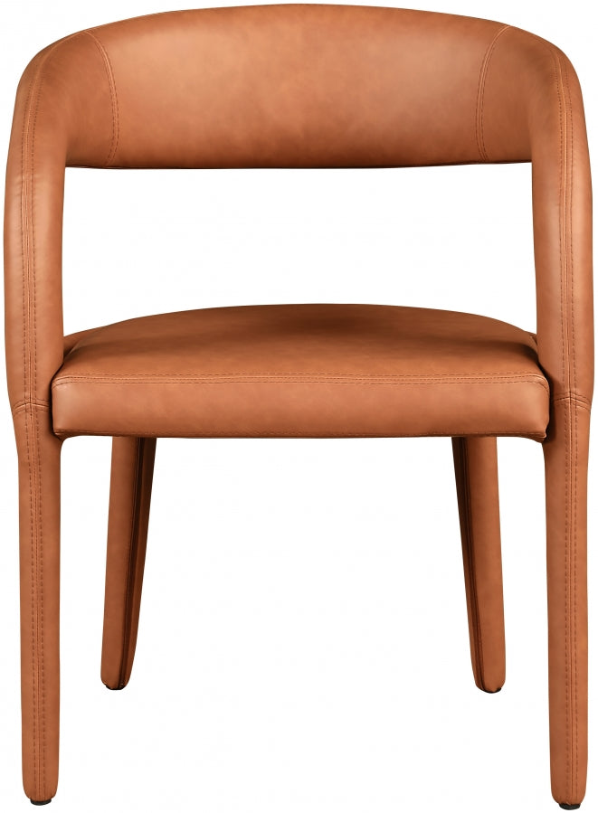 Sylvester Vegan Leather Upholstered Dining Chair in Cognac - 987Cognac-C