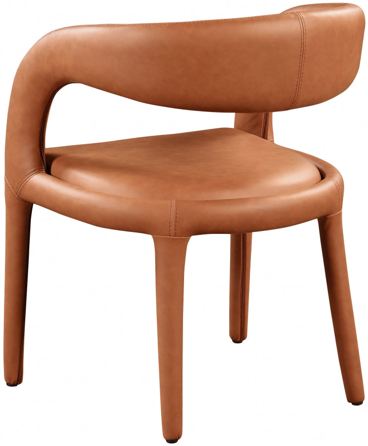 Sylvester Vegan Leather Upholstered Dining Chair in Cognac - 987Cognac-C