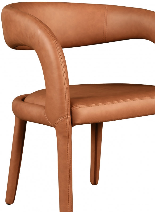 Sylvester Vegan Leather Upholstered Dining Chair in Cognac - 987Cognac-C