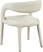 Sylvester Vegan Leather Upholstered Dining Chair in Cream - 987Cream-C