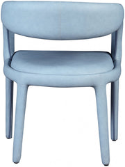 Sylvester Vegan Leather Upholstered Dining Chair in Light Blue - 987LtBlu-C