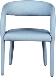 Sylvester Vegan Leather Upholstered Dining Chair in Light Blue - 987LtBlu-C