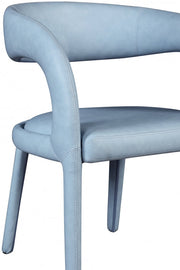 Sylvester Vegan Leather Upholstered Dining Chair in Light Blue - 987LtBlu-C
