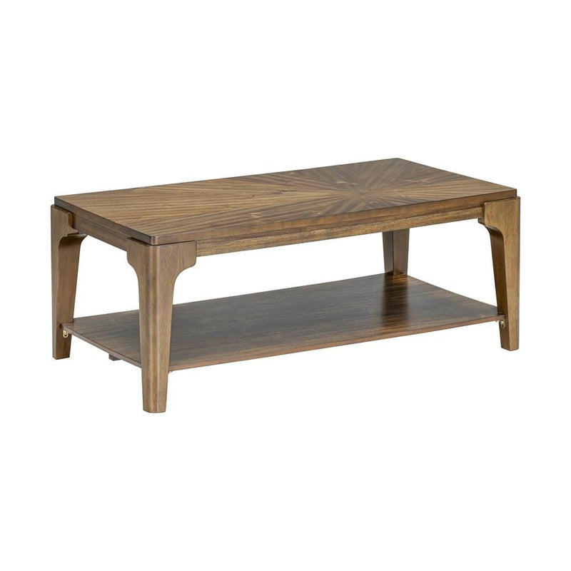 [T130-C-Table] Langford - Coffee Table, Solid Rubber Wood, MDF, Acaica Veneer, Brown Box: 1 of 1 Each - T130-C-Table