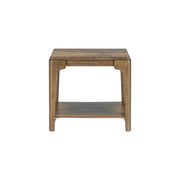 [T130-E-Table] Langford - End Table, Solid Rubber Wood, MDF, Acaica Veneer, Brown Box: 1 of 1 Each - T130-E-Table