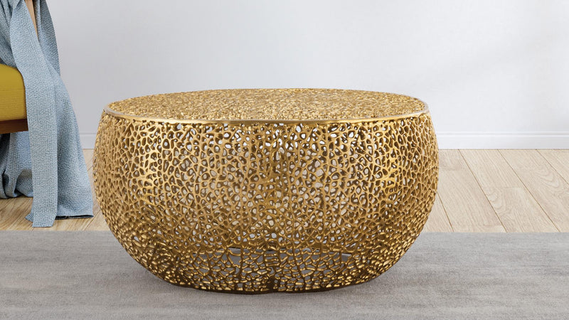 T3502-32 Round Coffee Table Gold - T3502-32 Round Coffee Table Gold