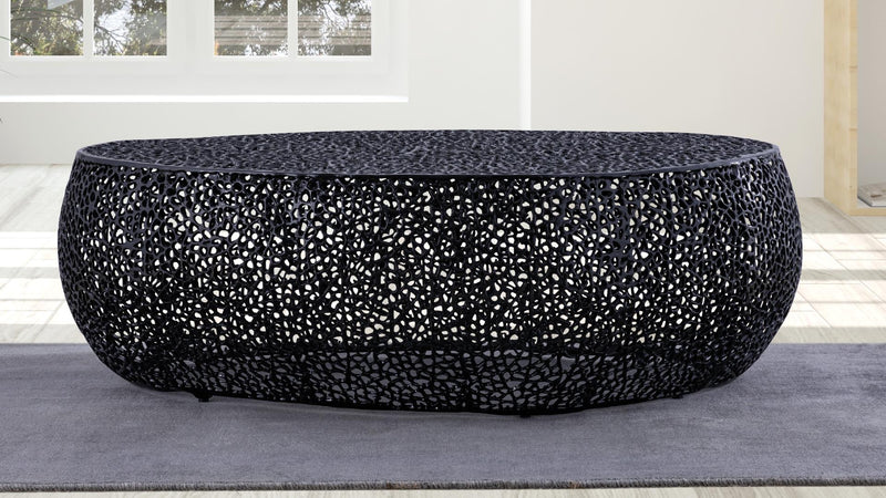 T3601-50 Oval Coffee Table Black - T3601-50 Oval Coffee Table Black