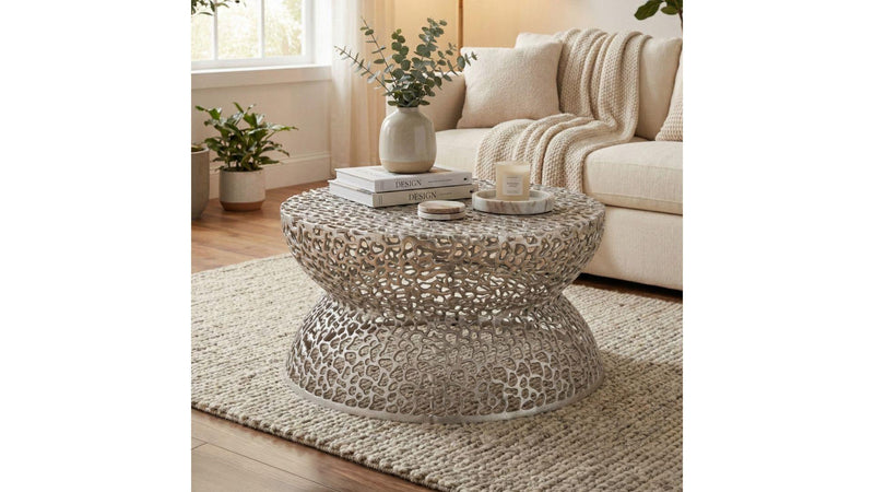 T3704 Round Coffee Table Silver - T3704 Round Coffee Table Silver