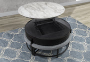 T42 Black Coffee Table With 3 Stools - T42CT+3 STOOLS-BLK