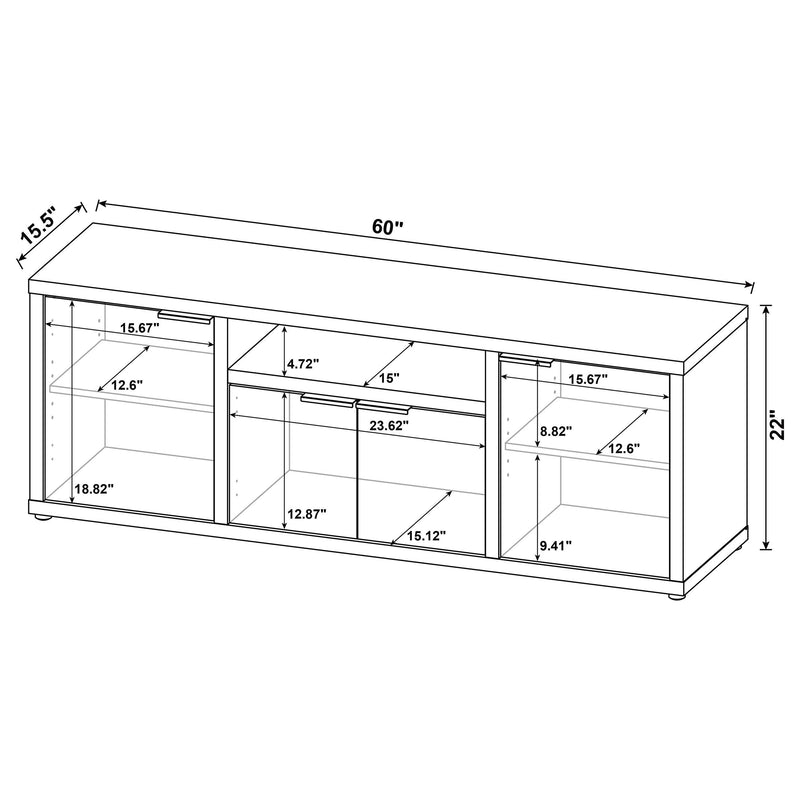 Tabby 3-piece 60-inch TV Entertainment Center Mango - 701702-SET