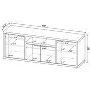 Tabby 4-door Engineered Wood 60-inch TV Stand Mango - 701702