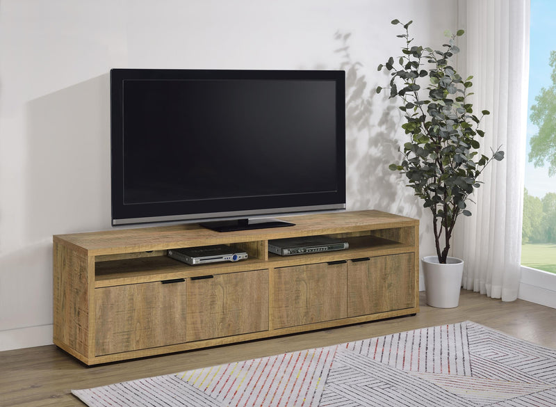Tabby 79-inch 4-door Engineered Wood TV Stand Media Console Mango - 700933