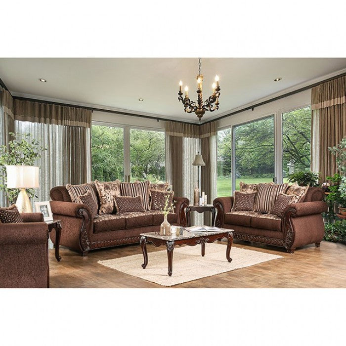 Tabitha Brown/Gold Sofa - SM6109-SF
