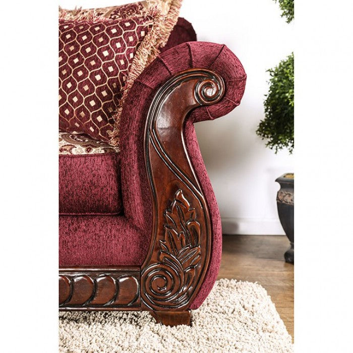 Tabitha Wine/Gold Sofa - SM6110-SF