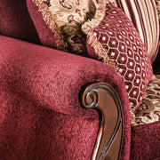 Tabitha Wine/Gold Sofa - SM6110-SF