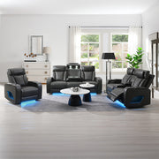 Taddeo Power Motion Loveseat w/Console, Speaker, USB, Wireless Charger & LED - LV06231