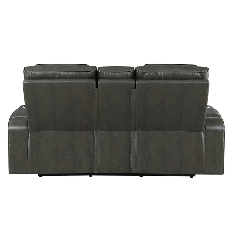 Taddeo Power Motion Loveseat w/Console, Speaker, USB, Wireless Charger & LED - LV06231