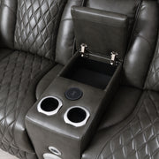 Taddeo Power Motion Loveseat w/Console, Speaker, USB, Wireless Charger & LED - LV06231