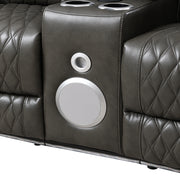 Taddeo Power Motion Loveseat w/Console, Speaker, USB, Wireless Charger & LED - LV06231