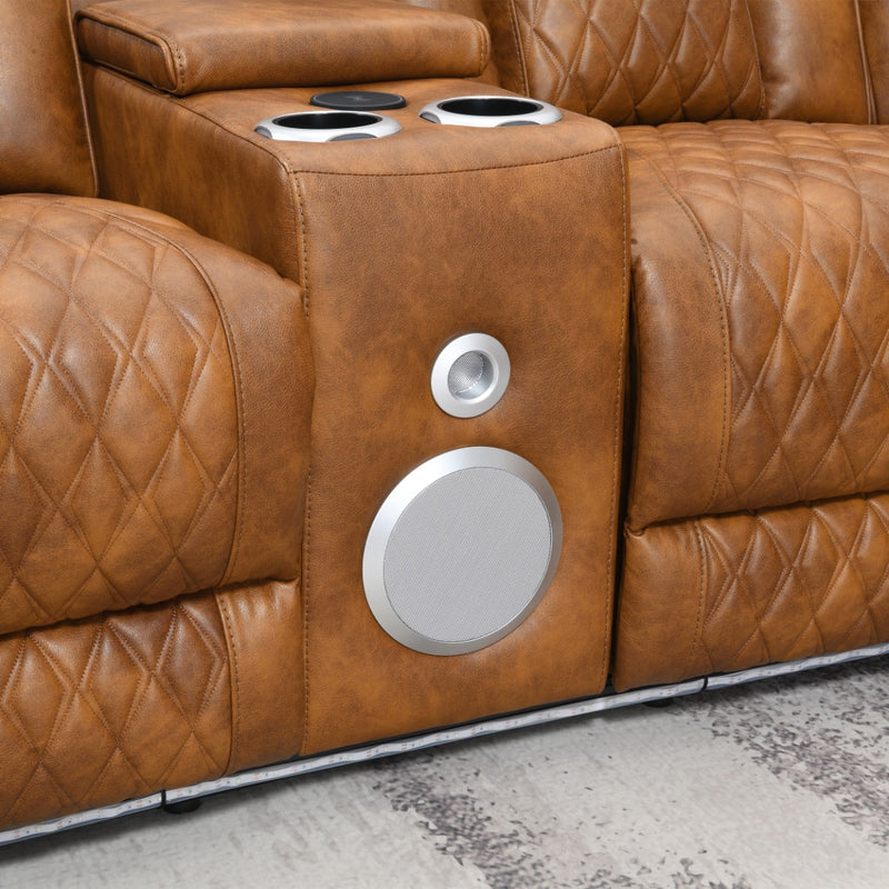 Taddeo Power Motion Sectional Sofa Set w/Power Headrest, Massage & LED - LV06240