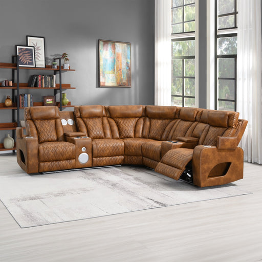 Taddeo Power Motion Sectional Sofa Set w/Power Headrest, Massage & LED - LV06240