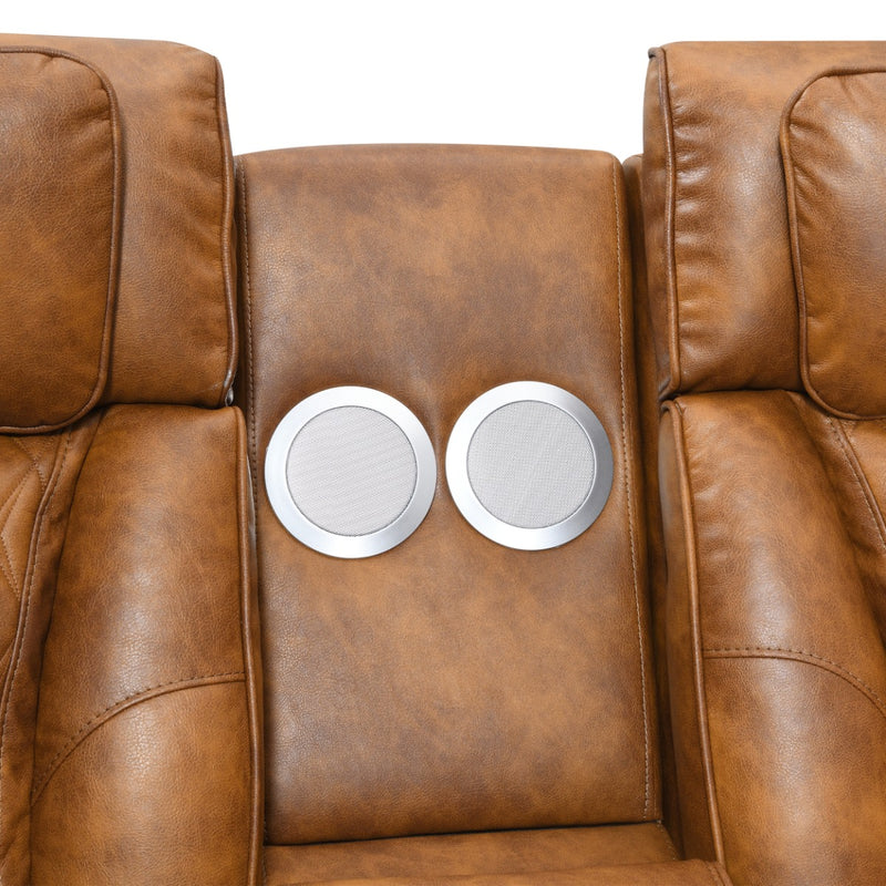 Taddeo Power Motion Sectional Sofa Set w/Power Headrest, Massage & LED - LV06240