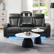 Taddeo Power Motion Sofa w/Power Headrest, USB, Wireless Charger, LED & Reading Light - LV06230