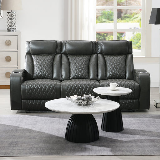 Taddeo Power Motion Sofa w/Power Headrest, USB, Wireless Charger, LED & Reading Light - LV06230
