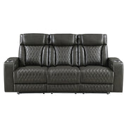 Taddeo Power Motion Sofa w/Power Headrest, USB, Wireless Charger, LED & Reading Light - LV06230