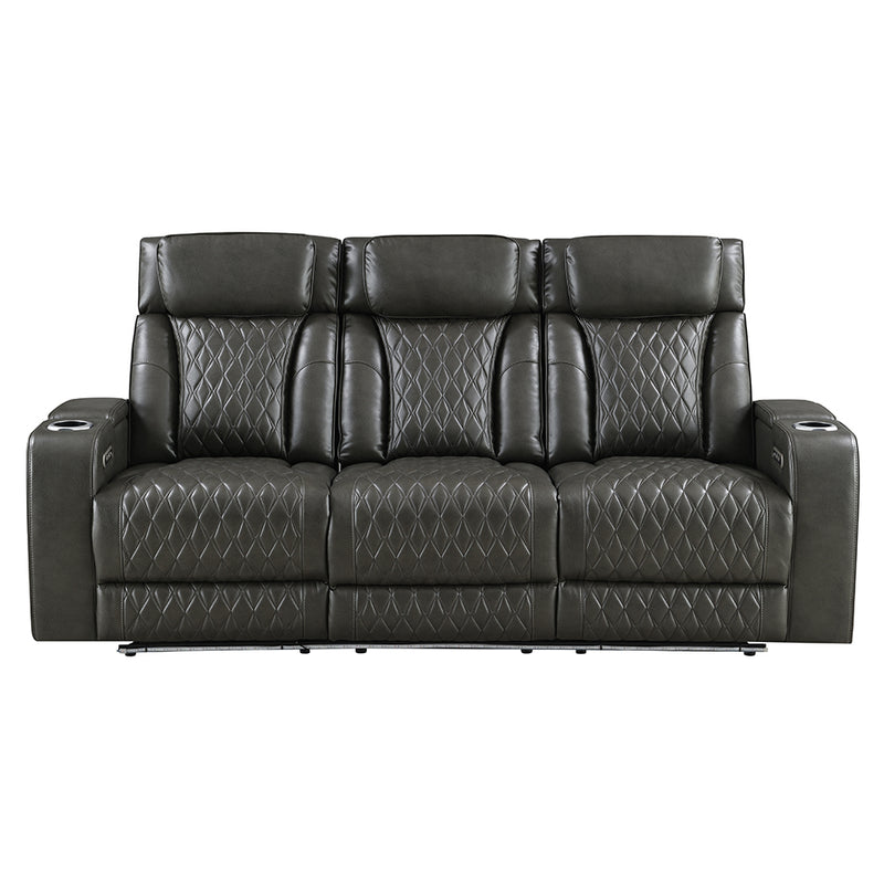 Taddeo Power Motion Sofa w/Power Headrest, USB, Wireless Charger, LED & Reading Light - LV06230