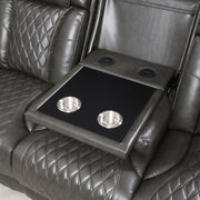 Taddeo Power Motion Sofa w/Power Headrest, USB, Wireless Charger, LED & Reading Light - LV06230