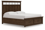 Taffenbrook Medium Brown California King Panel Storage Bed - B849B5