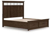 Taffenbrook Medium Brown California King Panel Storage Bed - B849B5