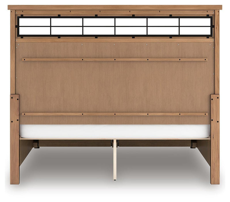 Taffenbrook Medium Brown California King Panel Storage Bed - B849B5