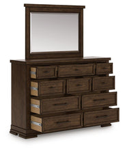 Taffenbrook Medium Brown Dresser and Mirror - B849B1