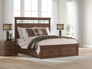Taffenbrook Medium Brown King Panel Storage Bed - B849B4