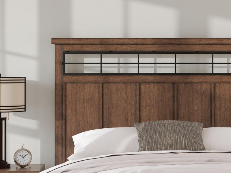 Taffenbrook Medium Brown King Panel Storage Bed - B849B4