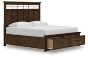 Taffenbrook Medium Brown King Panel Storage Bed - B849B4