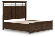 Taffenbrook Medium Brown King Panel Storage Bed - B849B4