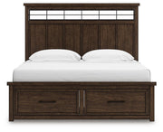 Taffenbrook Medium Brown King Panel Storage Bed - B849B4