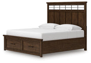 Taffenbrook Medium Brown King Panel Storage Bed - B849B4