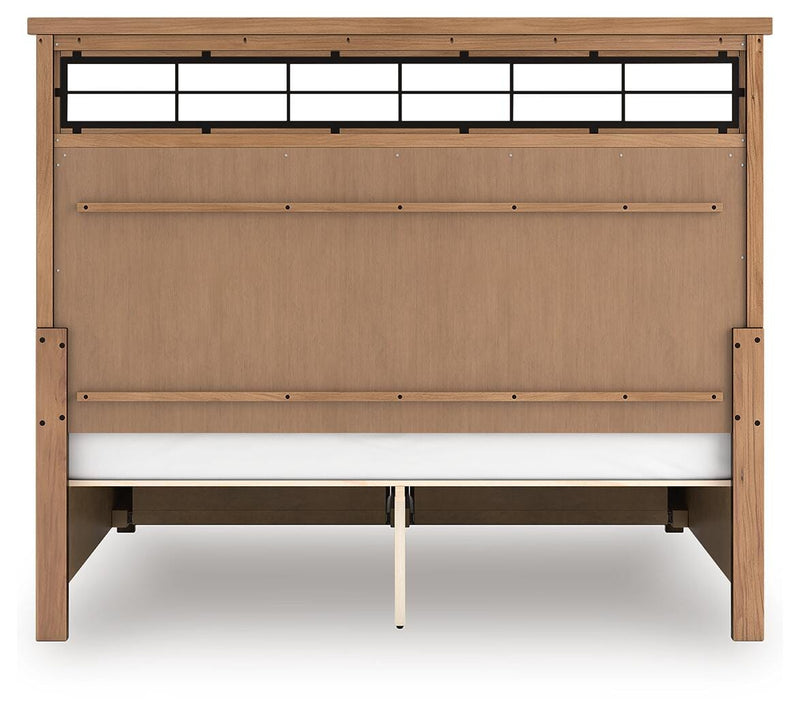Taffenbrook Medium Brown King Panel Storage Bed - B849B4