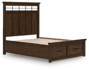 Taffenbrook Medium Brown Queen Panel Storage Bed - B849B2