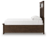 Taffenbrook Medium Brown Queen Panel Storage Bed - B849B2