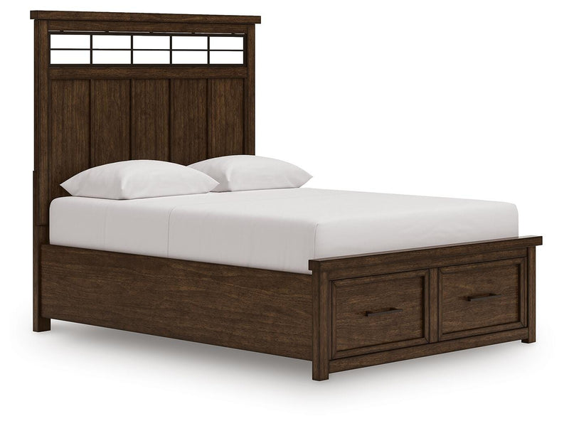 Taffenbrook Queen Panel Storage Bed, Dresser and Mirror - B849B3